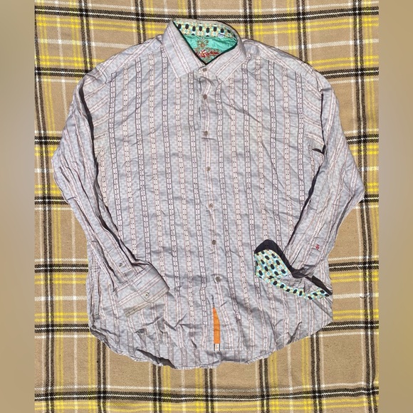 Robert Graham Other - Robert Graham Neutral Color-Way Vertical Stripped Button Down Shirt